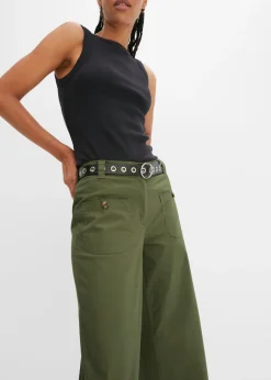 Pantalón ancho de cinturilla cómoda y talle alto