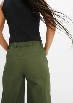Pantalón ancho de cinturilla cómoda y talle alto