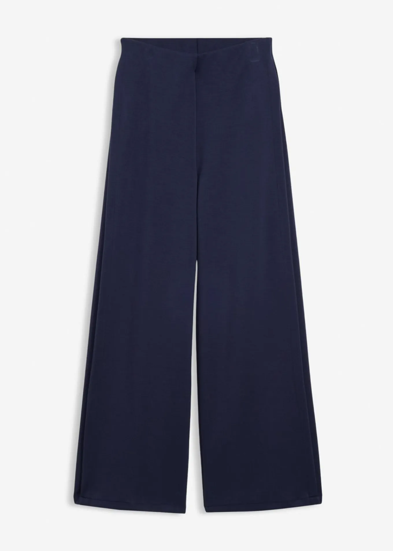 Pantalón ancho de mezcla de modal con pliegue lateral