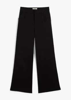 Pantalón ancho de pliegues de mezcla de viscosa