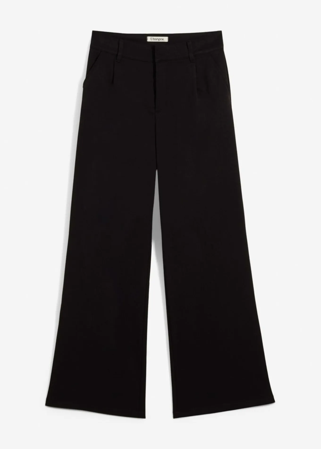 Pantalón ancho de pliegues de mezcla de viscosa
