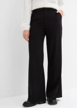 Pantalón ancho de pliegues de mezcla de viscosa