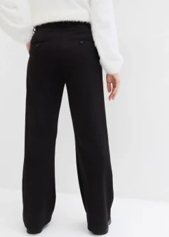 Pantalón ancho de pliegues de mezcla de viscosa