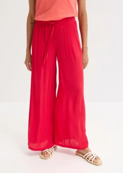 Pantalón ancho de viscosa fina