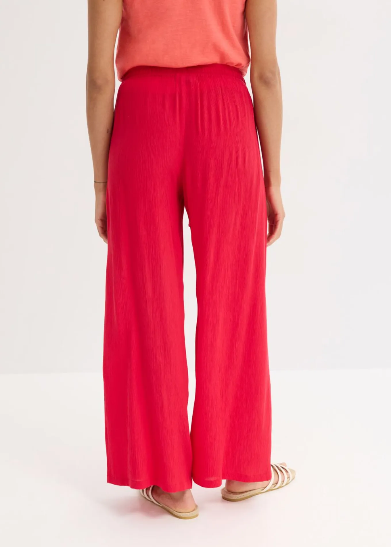 Pantalón ancho de viscosa fina