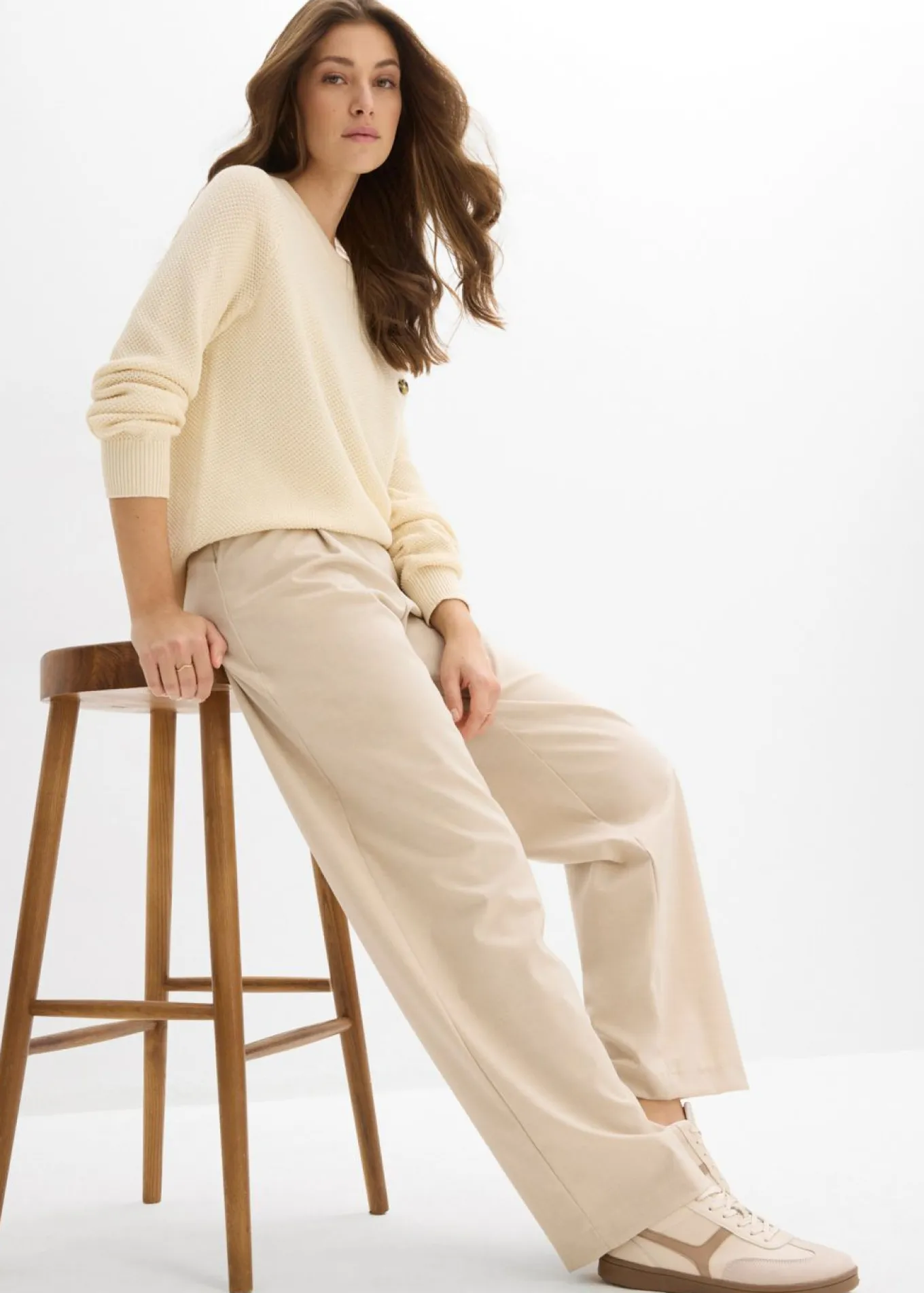Pantalón barrel con cintura alta