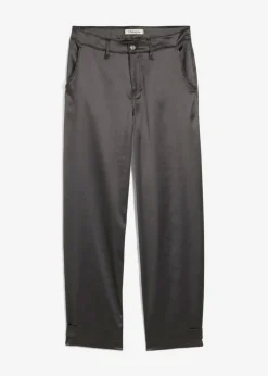 Pantalón barrel con satén fluido