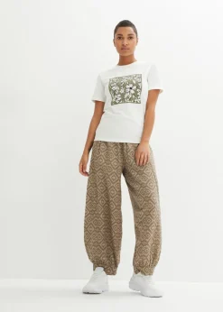 Pantalón bombacho de algodón puro
