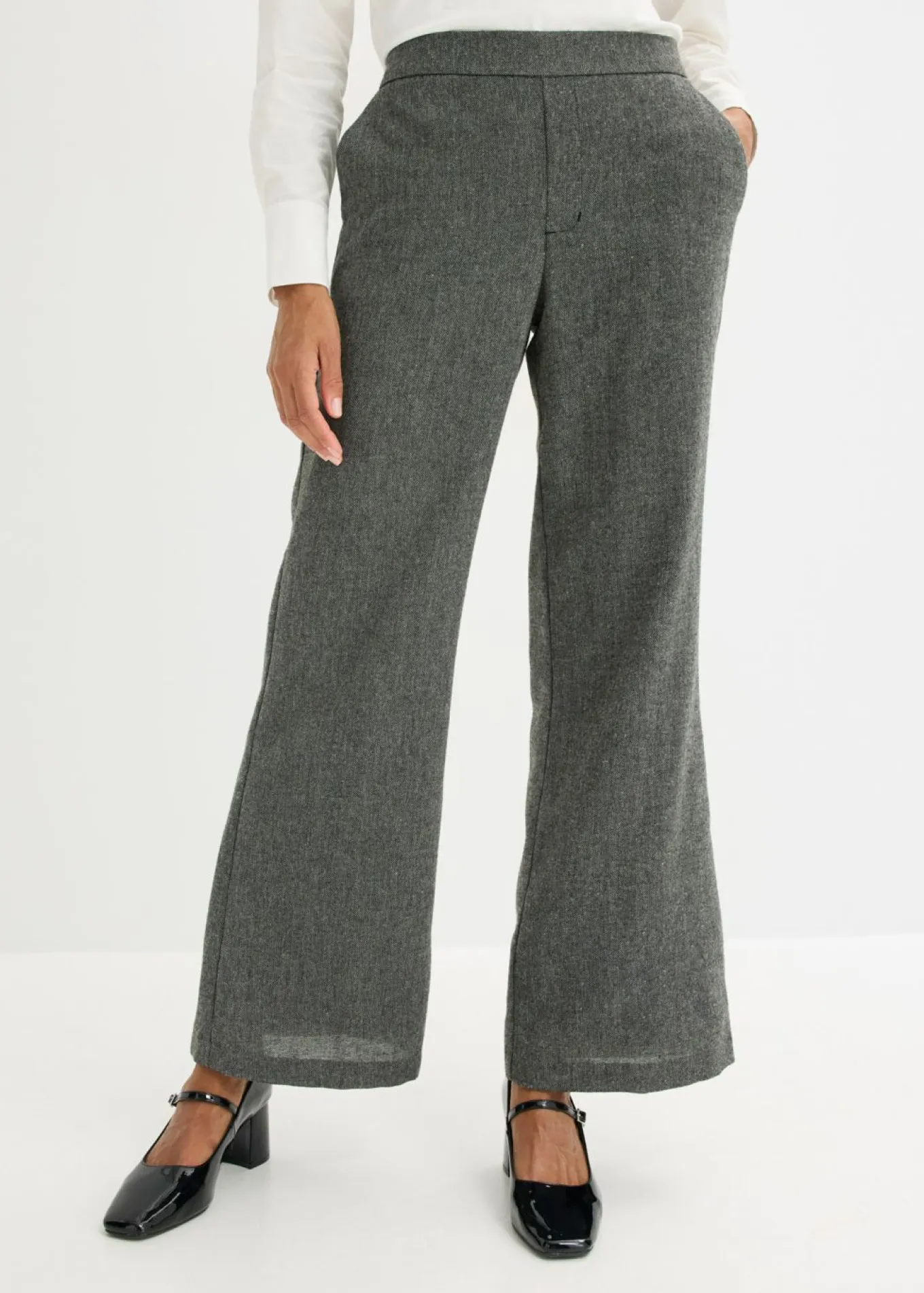 Pantalón bootcut de estilo tweed