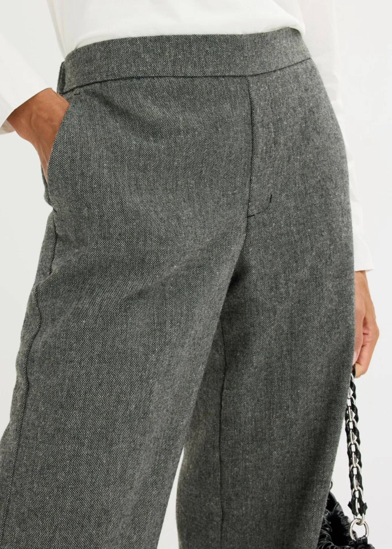Pantalón bootcut de estilo tweed
