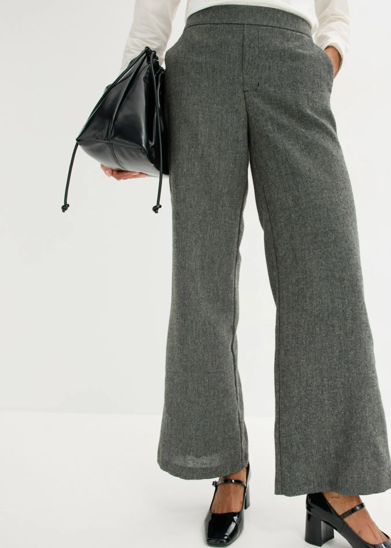Pantalón bootcut de estilo tweed
