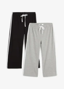 Pantalón capri de algodón con elástico (2 unidades)