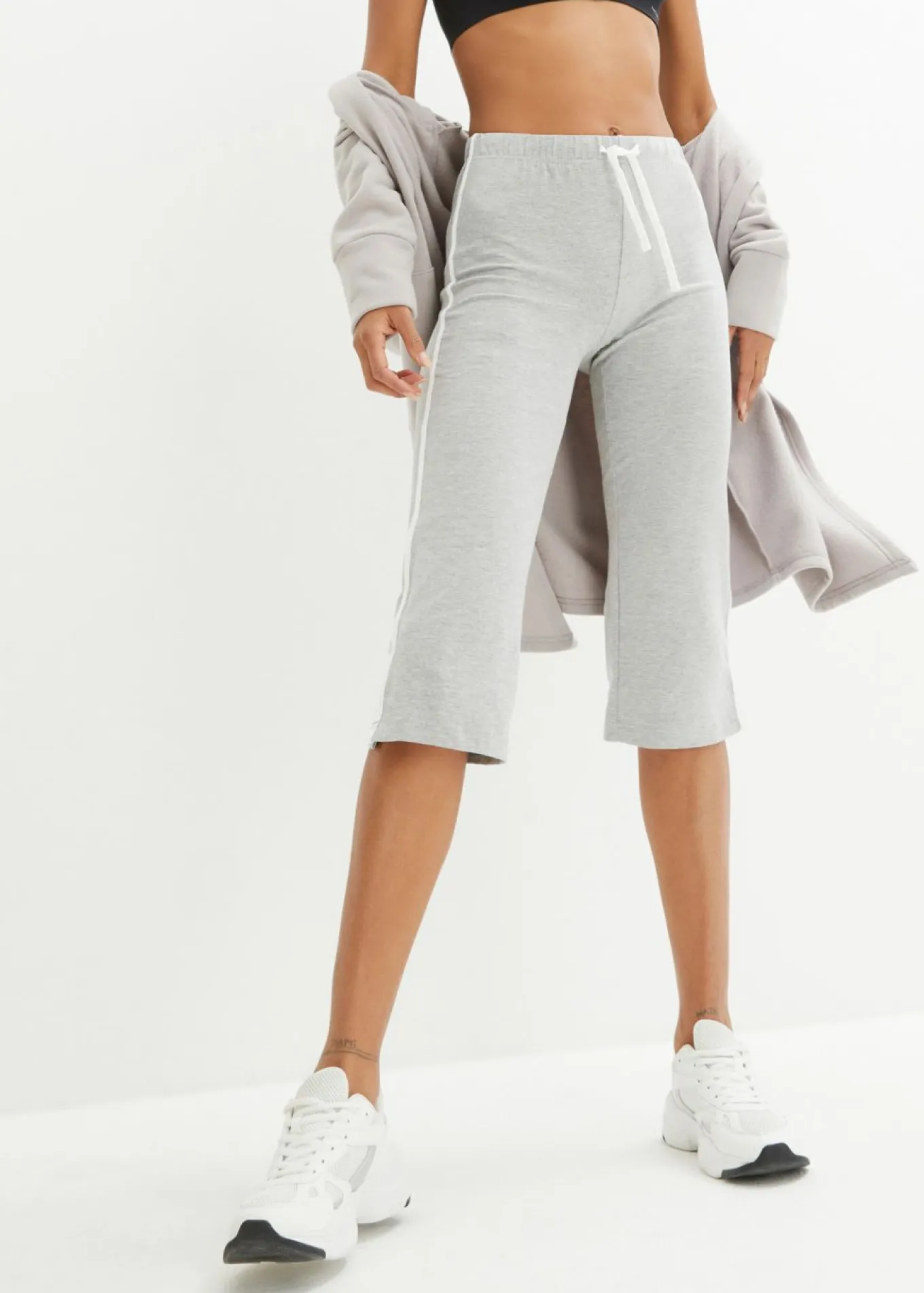 Pantalón capri de algodón con elástico (2 unidades)