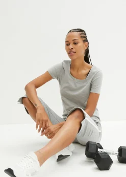 Pantalón capri de algodón con elástico (2 unidades)