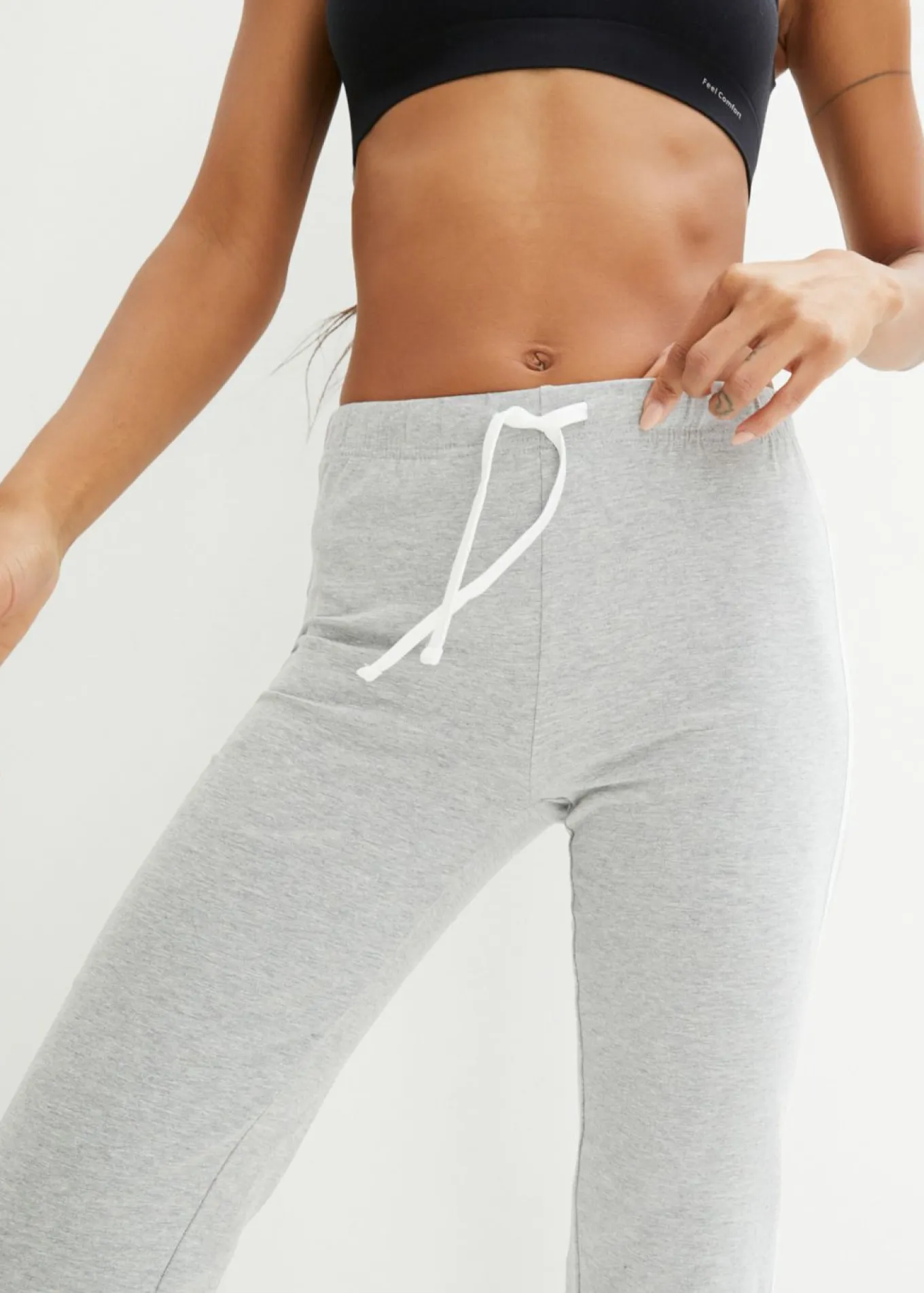 Pantalón capri de algodón con elástico (2 unidades)