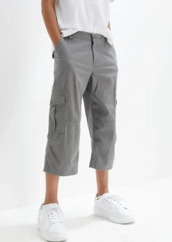 Pantalón capri de algodón puro con corte holgado