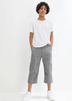 Pantalón capri de algodón puro con corte holgado