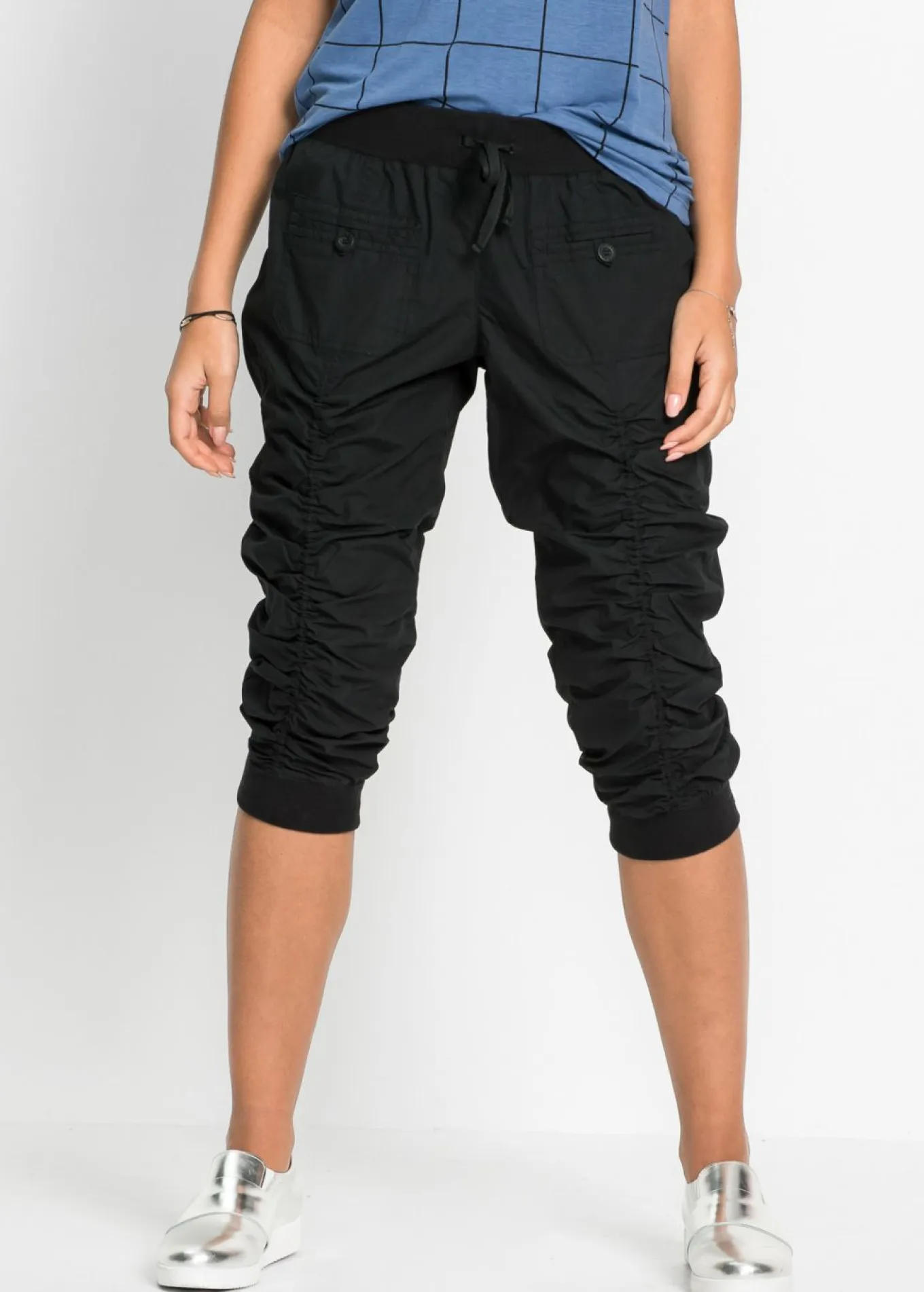 Pantalón capri de algodón puro