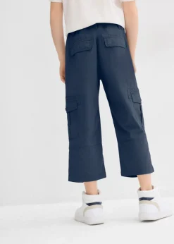 Pantalón capri de algodón puro con corte holgado