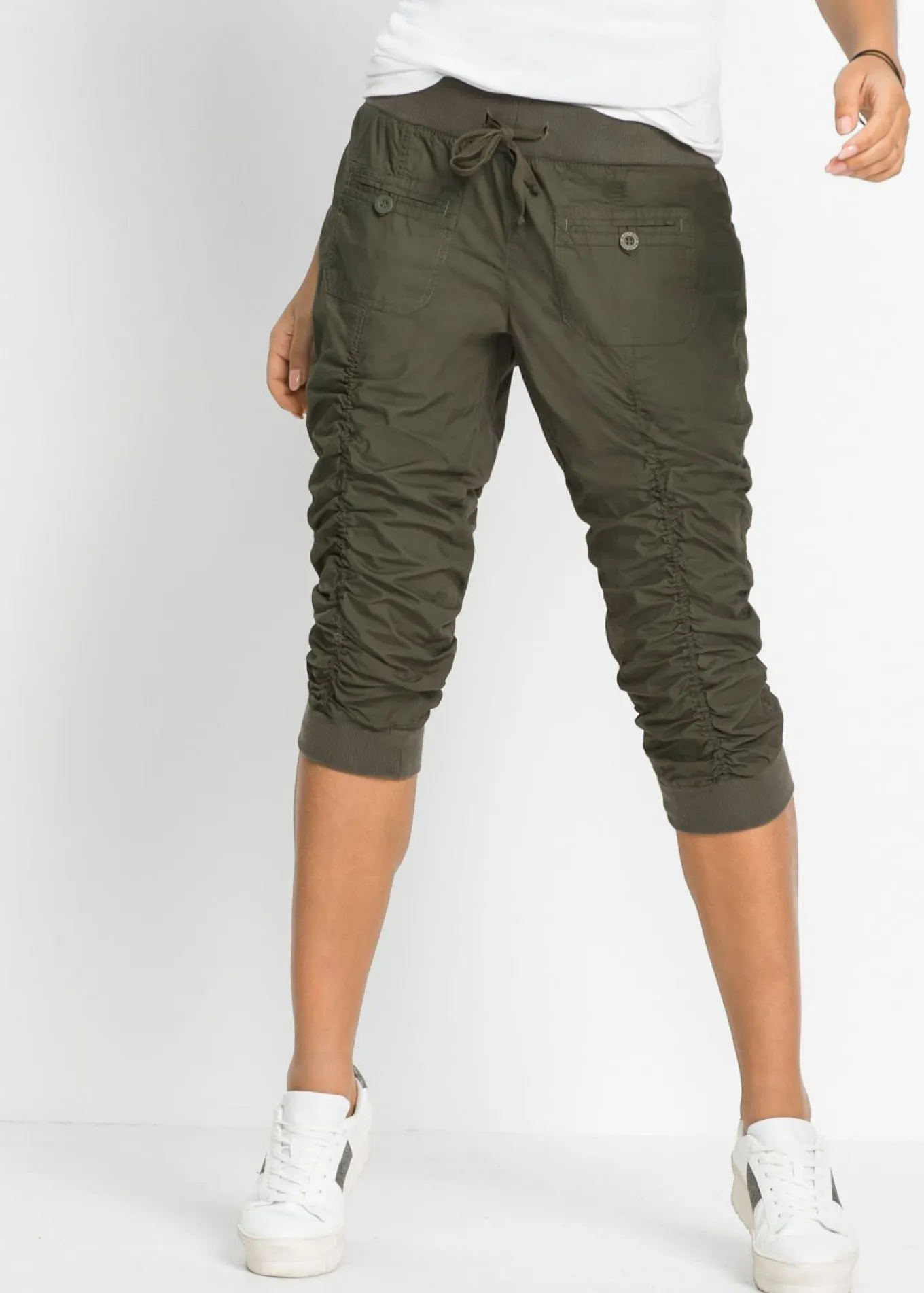Pantalón capri de algodón puro