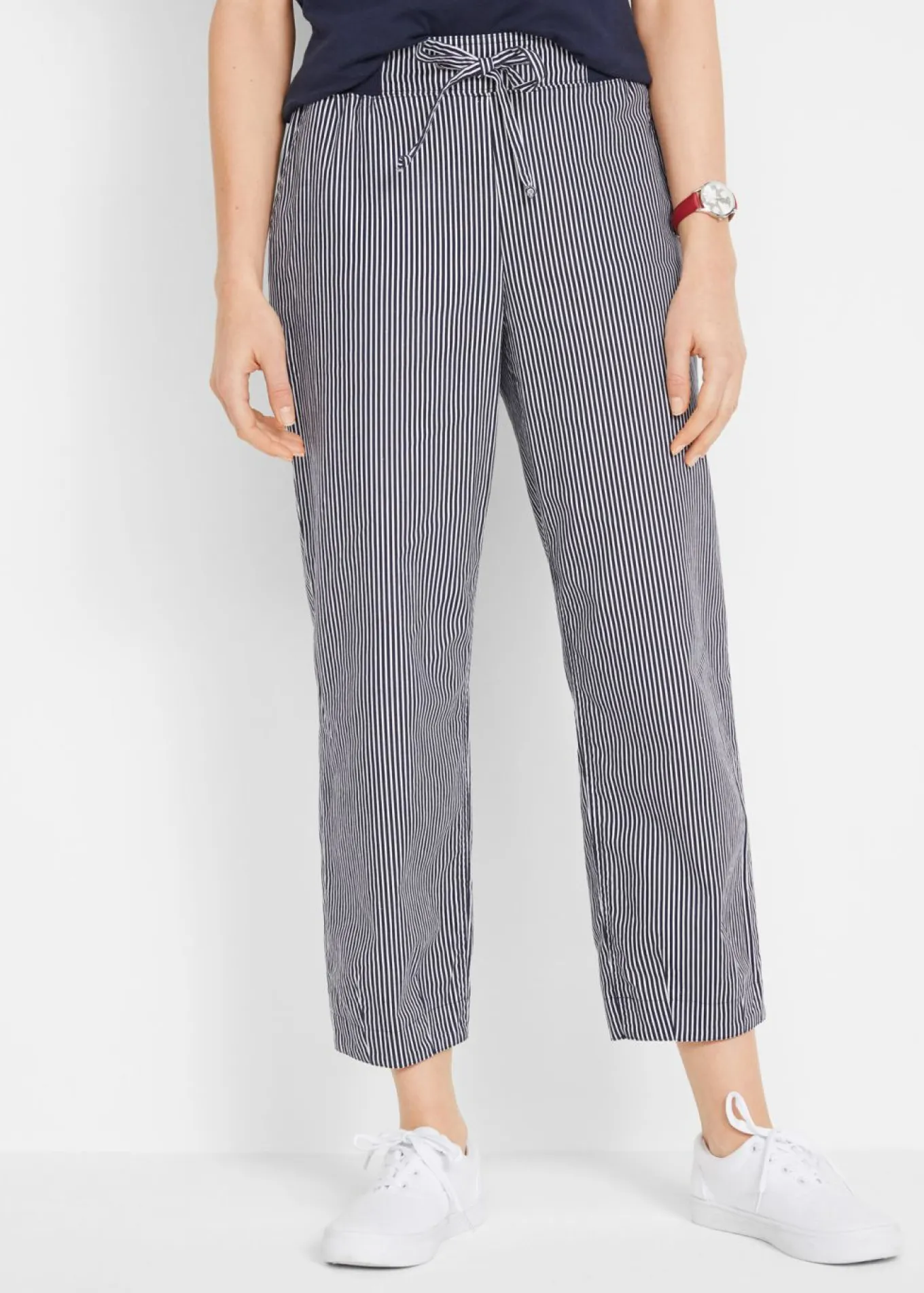 Pantalón capri de lino