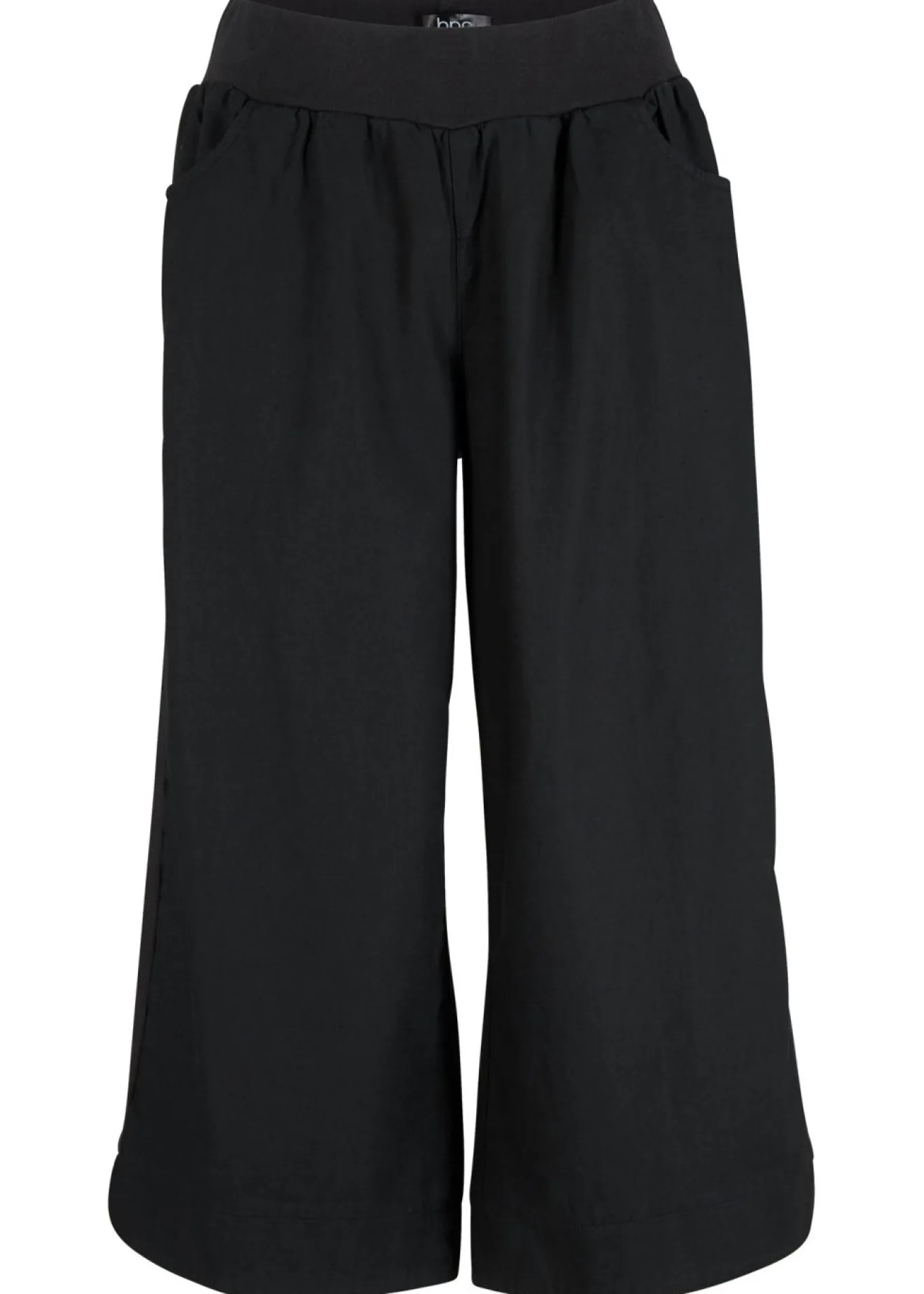 Pantalón capri de mezcla de lino y algodón