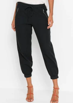 Pantalón capri de mezcla ligera de lino
