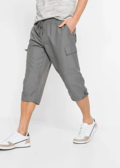 Pantalón capri de microfibra con corte regular