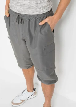 Pantalón capri de microfibra con corte regular