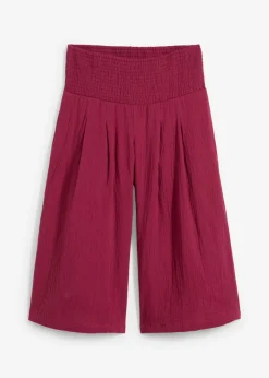 Pantalón capri de muselina suave