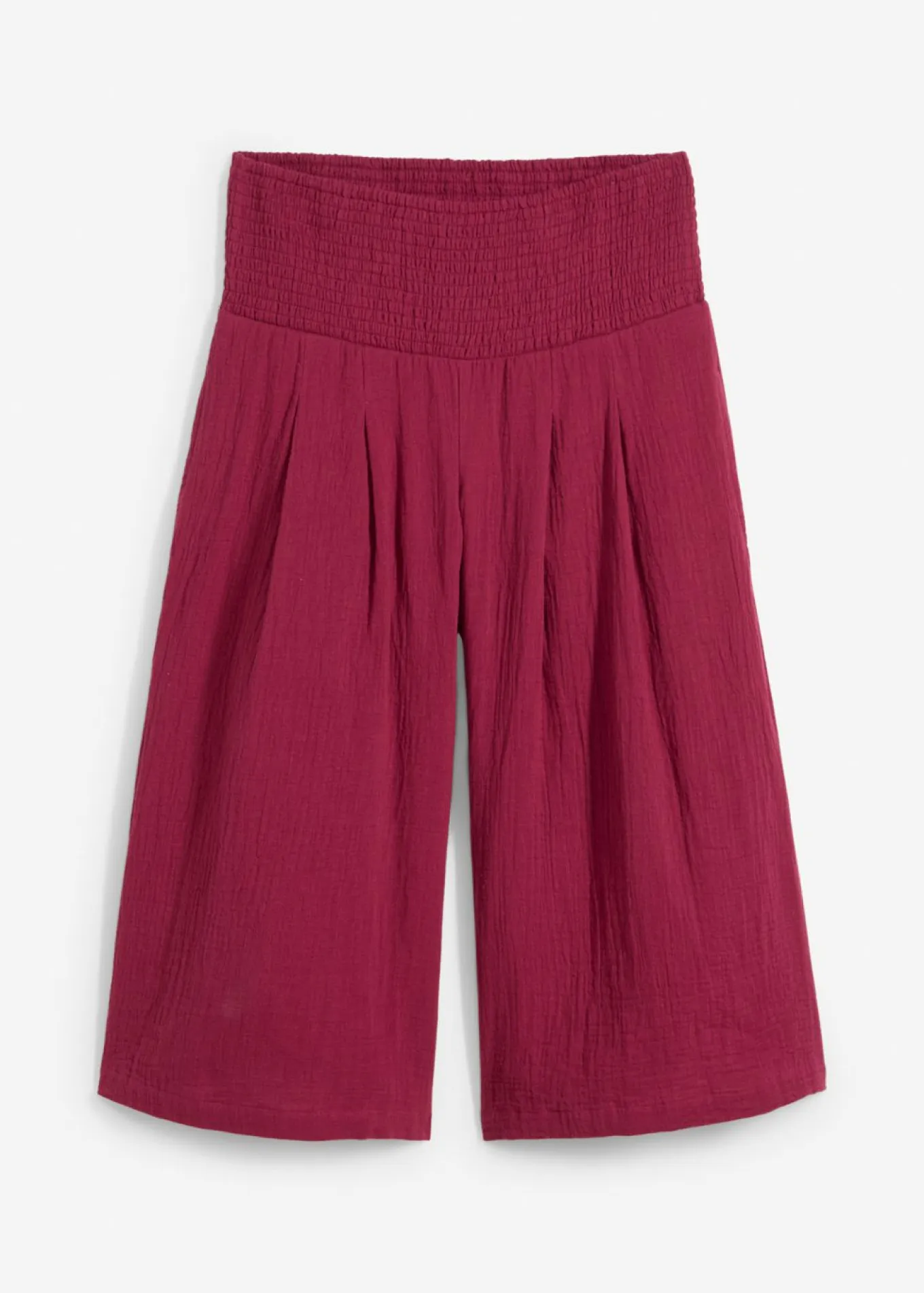 Pantalón capri de muselina suave