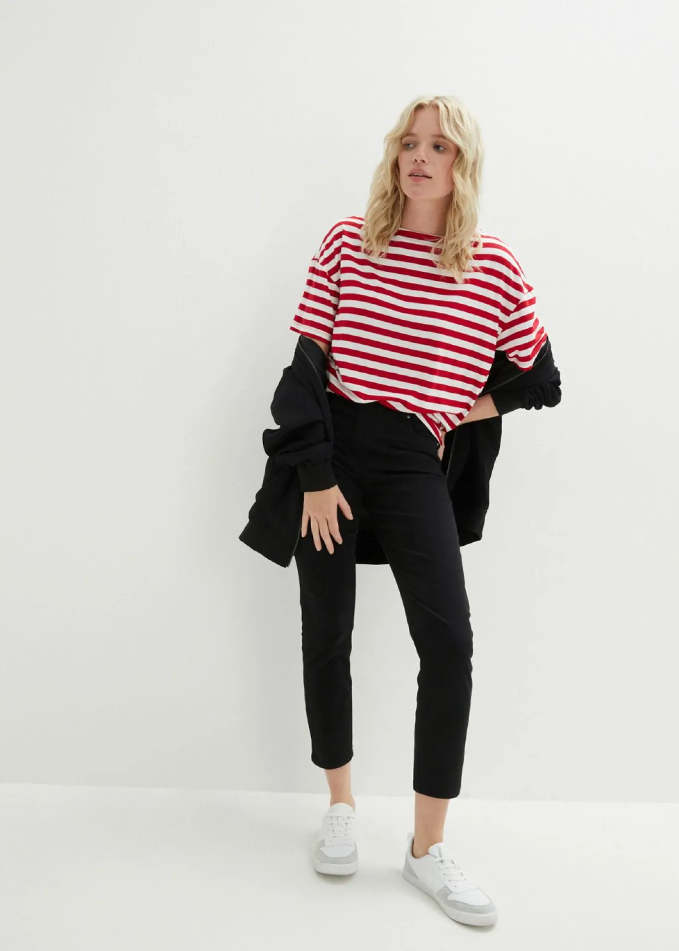 Pantalón capri de tiro alto