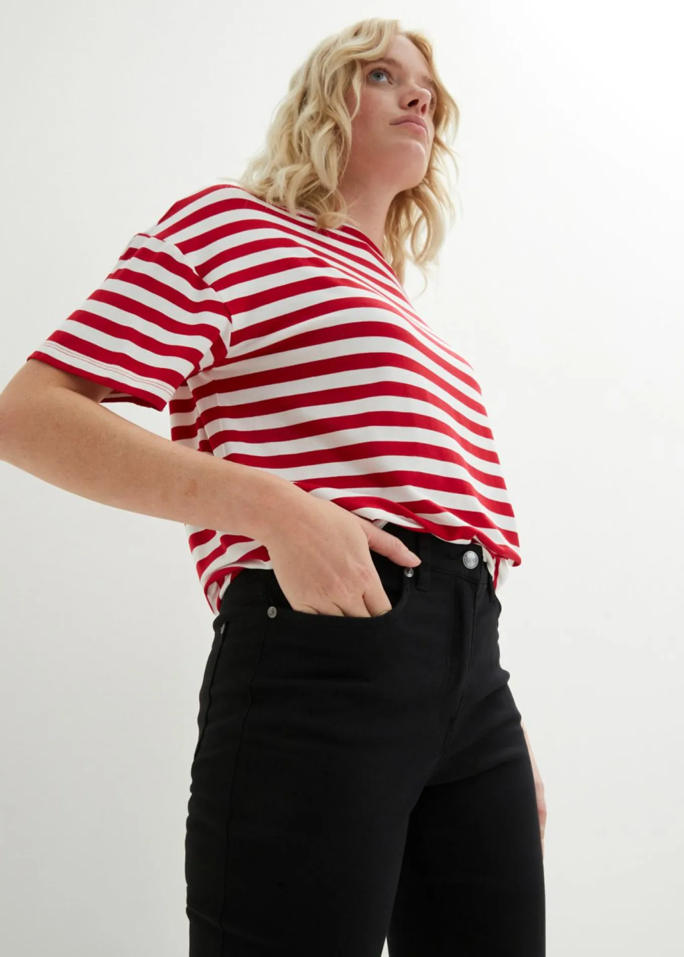 Pantalón capri de tiro alto