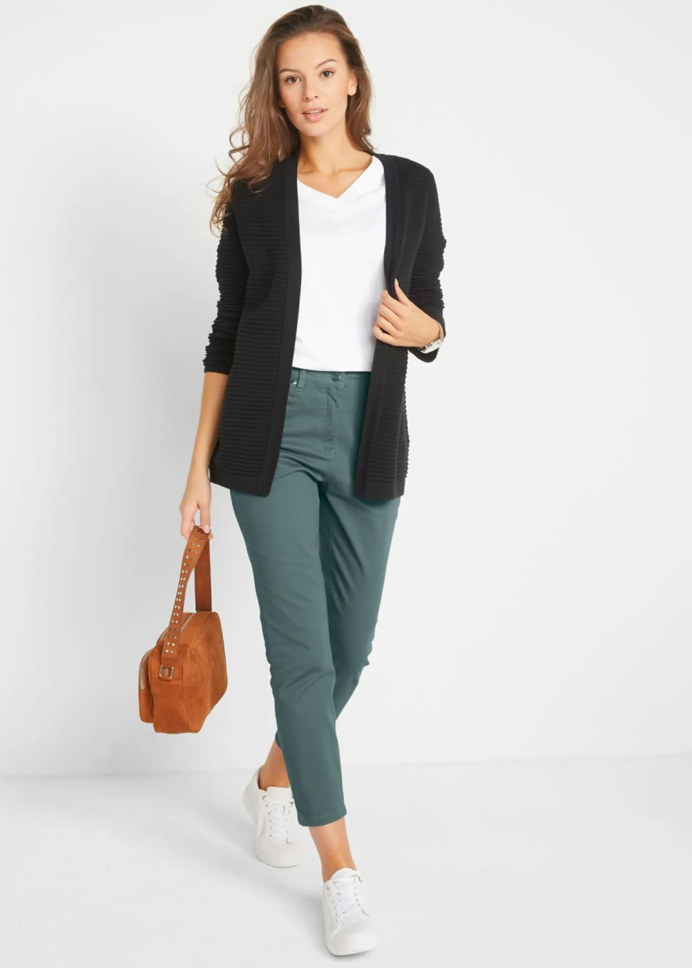 Pantalón capri de tiro alto