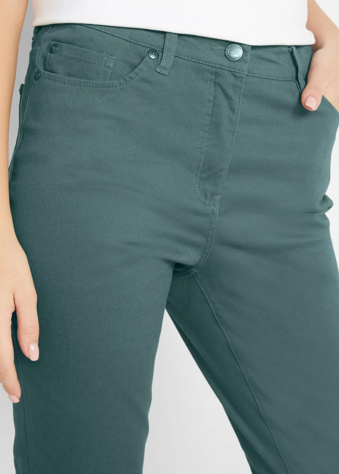 Pantalón capri de tiro alto