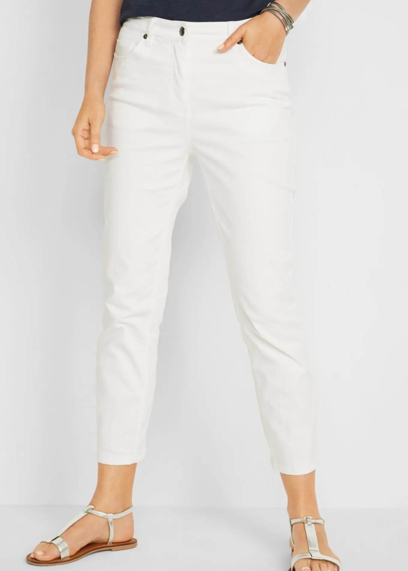 Pantalón capri de tiro alto