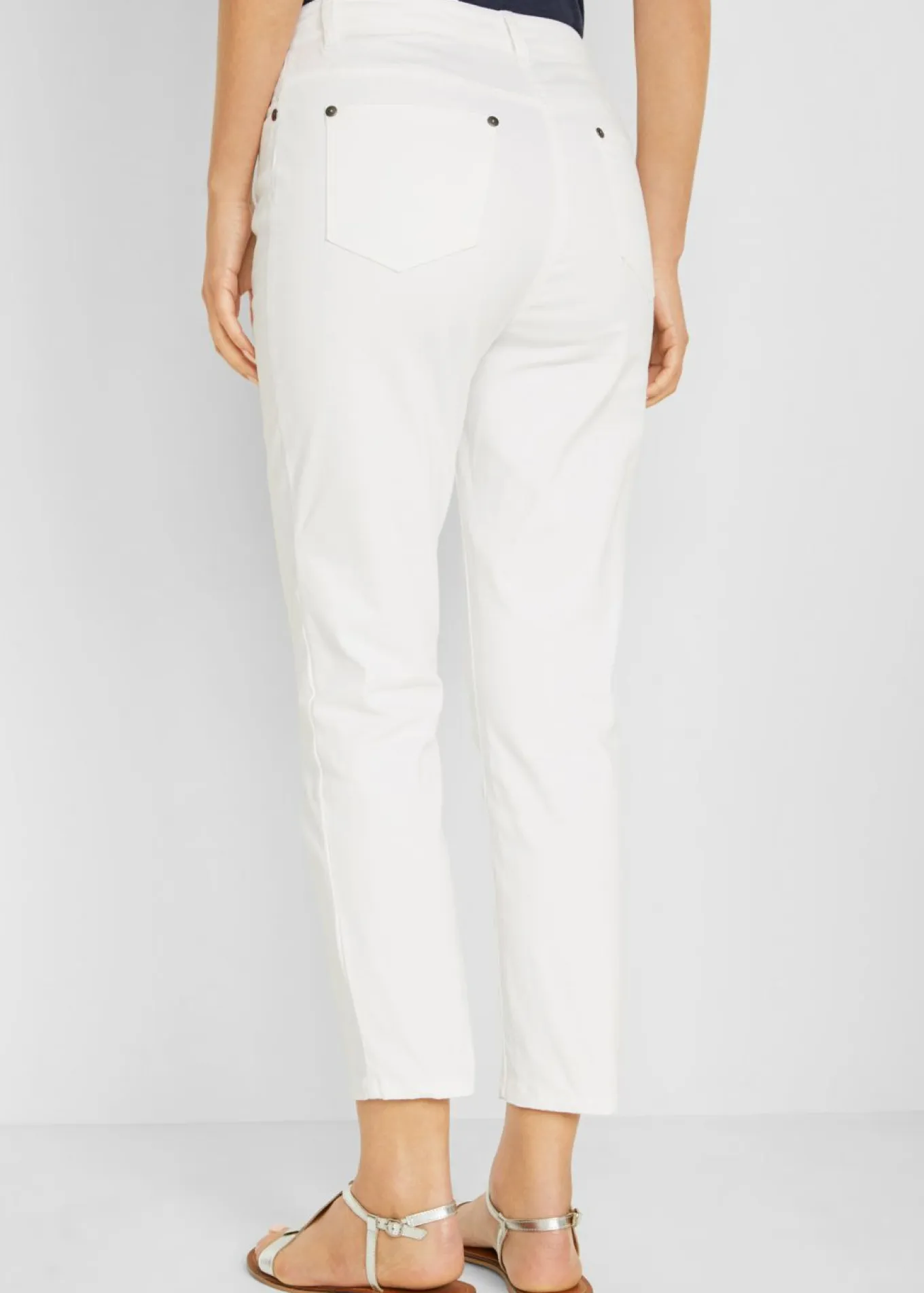 Pantalón capri de tiro alto