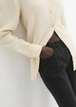 Pantalón capri sin cierre con elástico