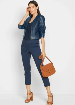 Pantalón capri sin cierre con elástico