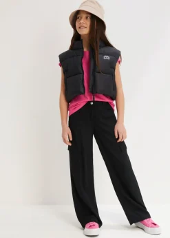 Pantalón cargo ancho de viscosa fluida