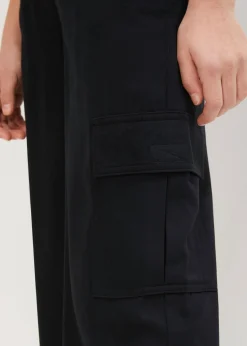 Pantalón cargo ancho de viscosa fluida