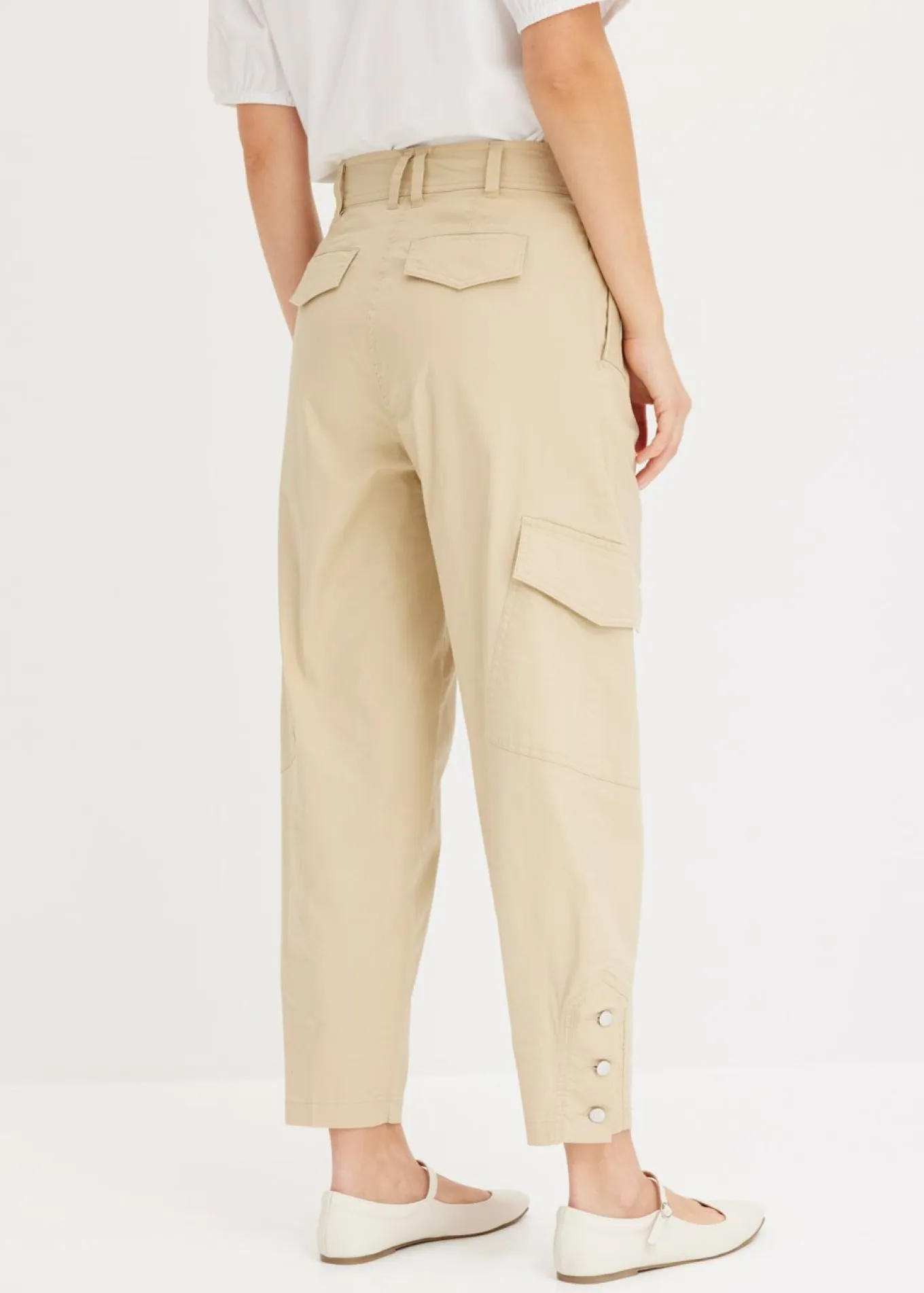 Pantalón cargo de algodón elástico