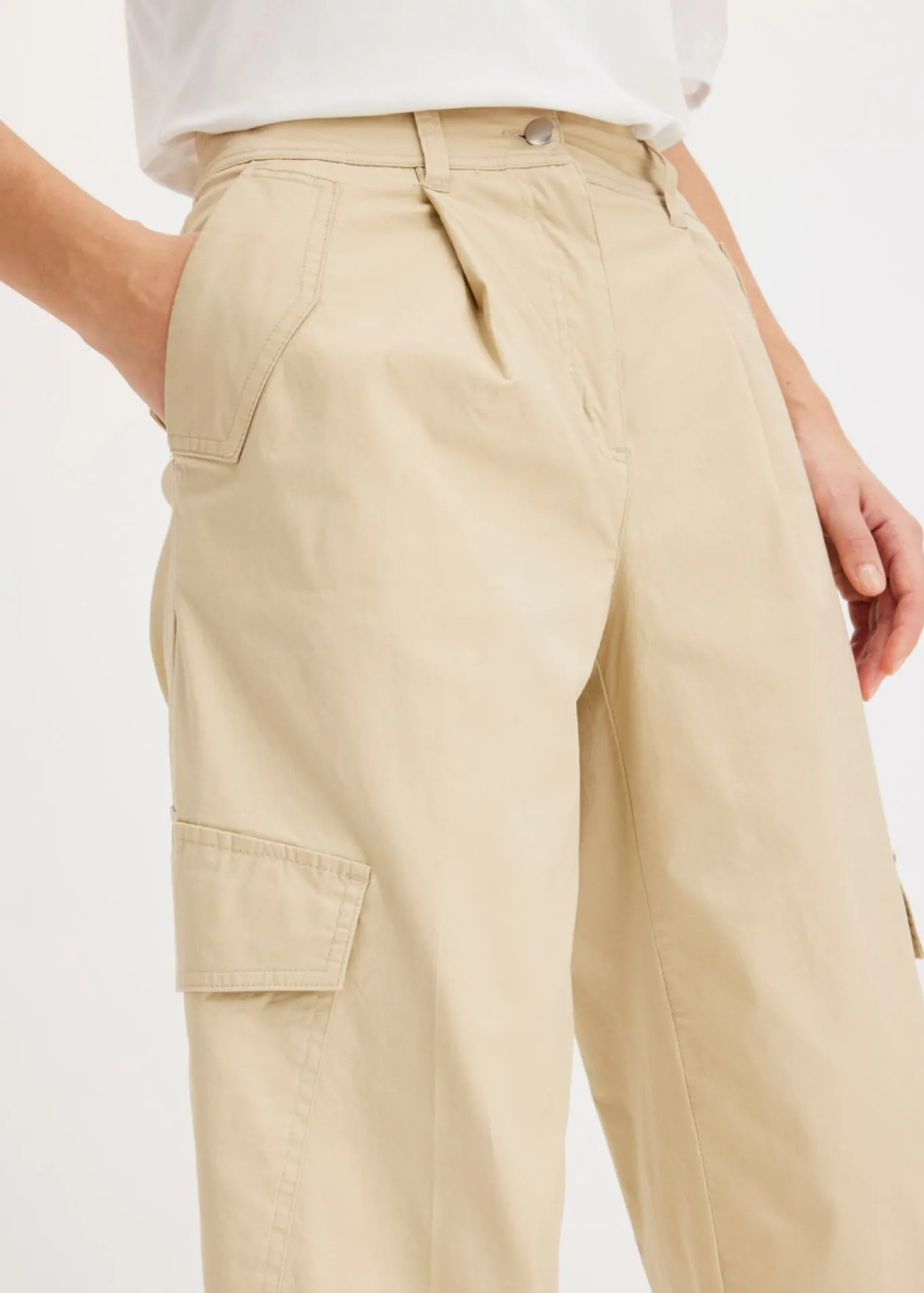 Pantalón cargo de algodón elástico