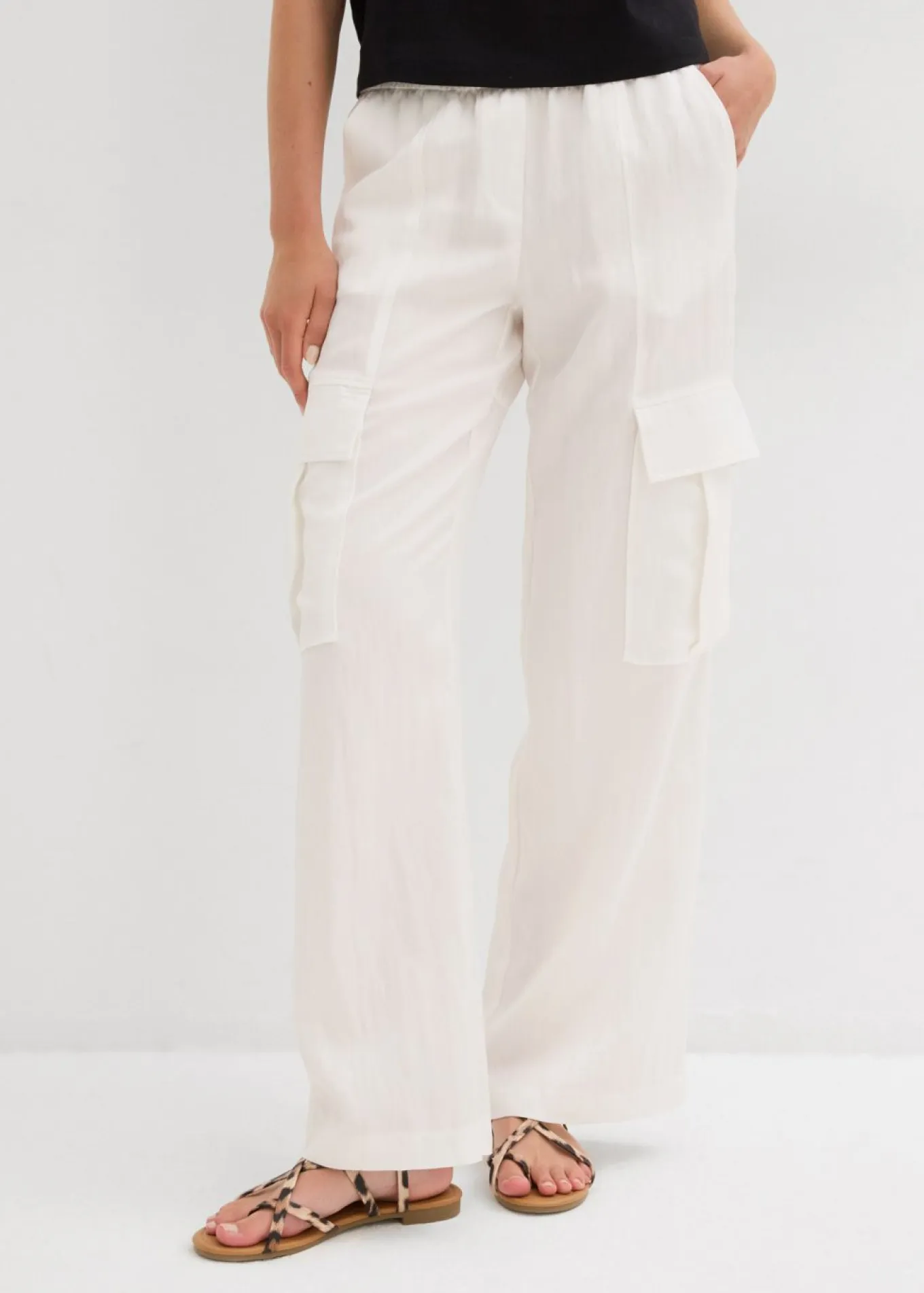 Pantalón cargo de mezcla de lyocell fluido