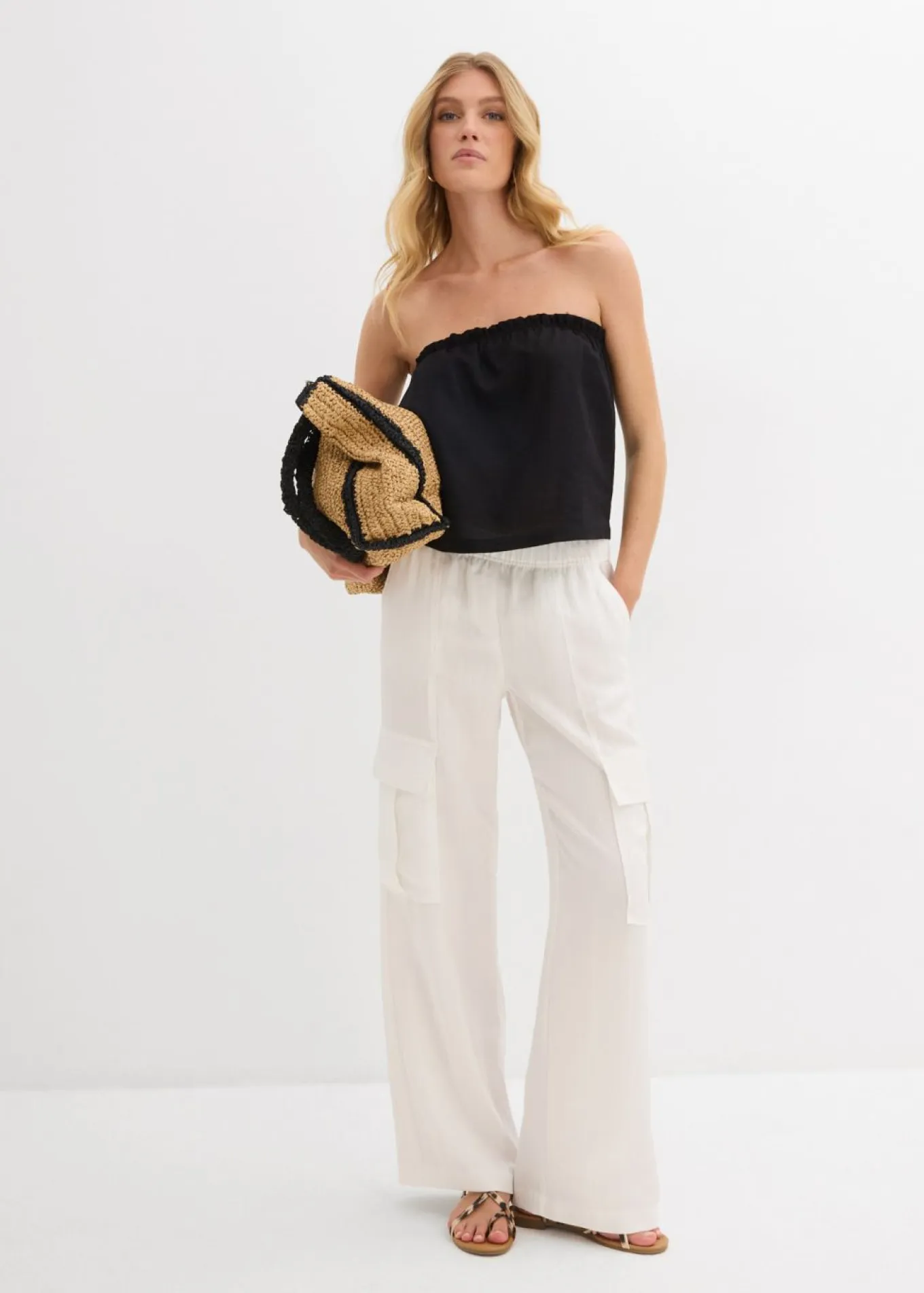Pantalón cargo de mezcla de lyocell fluido