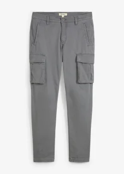 Pantalón cargo elástico, regular fit, con algodón puro, straight