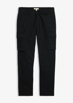 Pantalón cargo elástico, regular fit, con algodón puro, straight