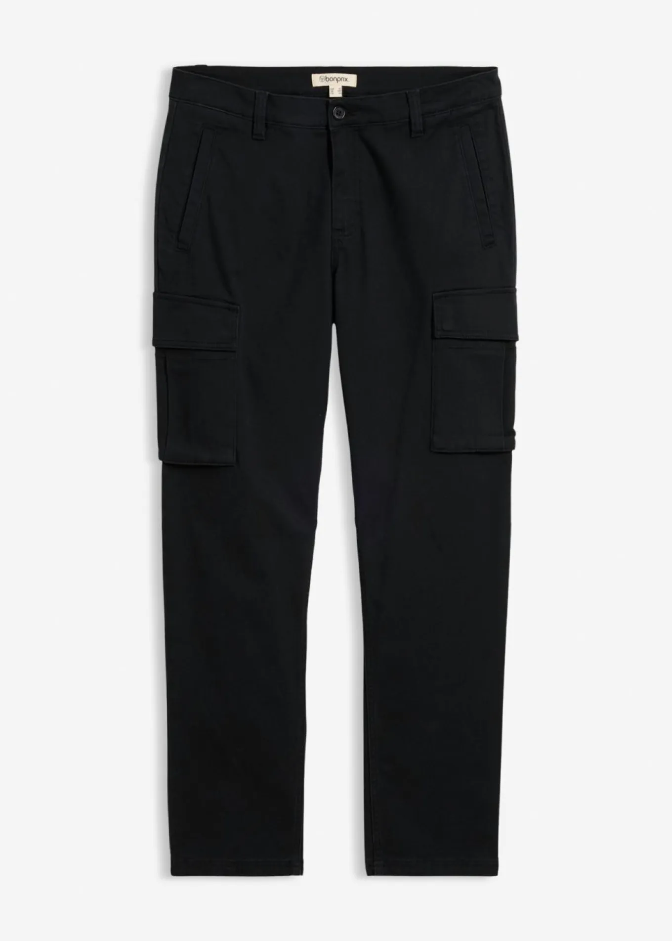 Pantalón cargo elástico, regular fit, con algodón puro, straight