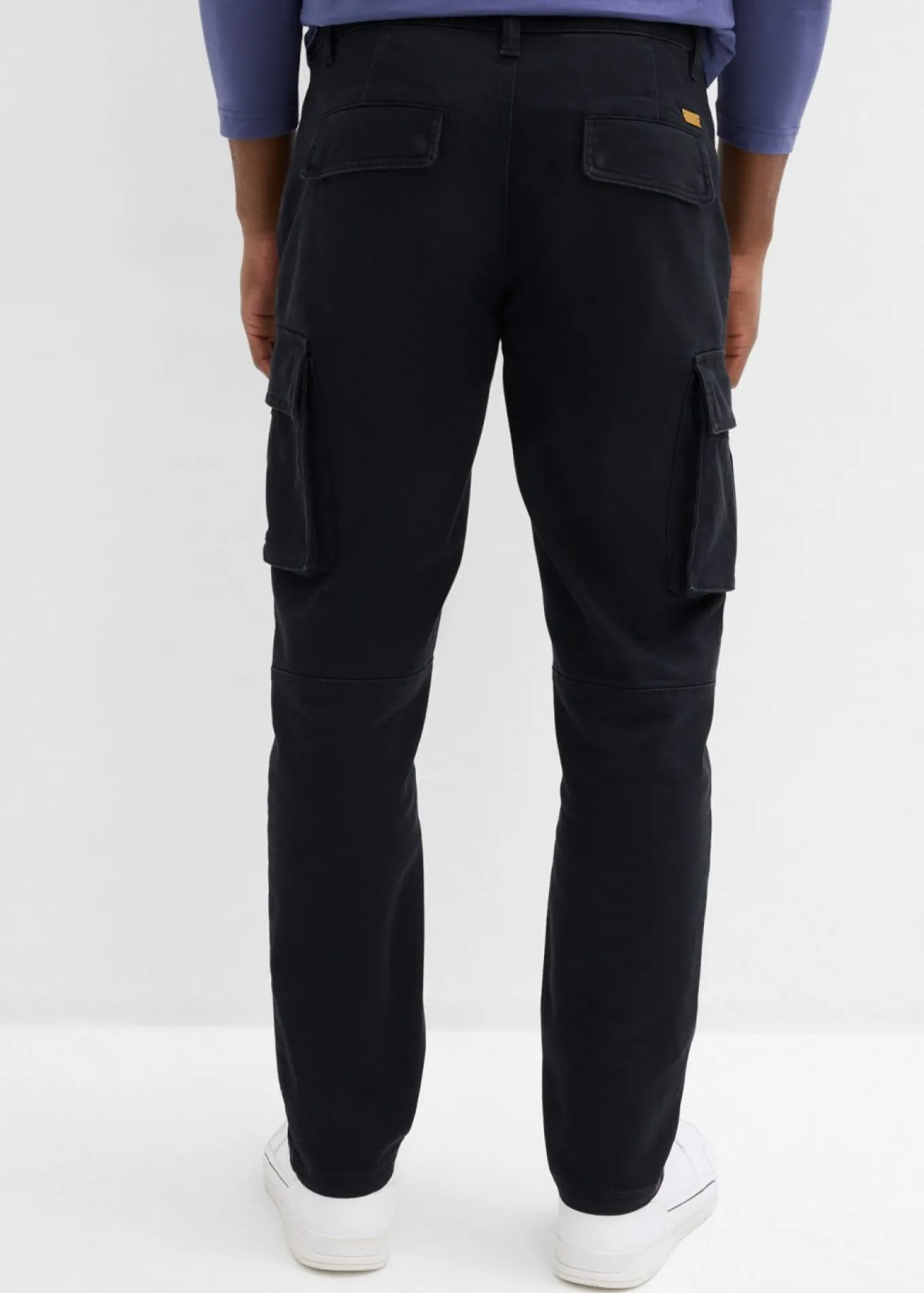 Pantalón cargo elástico, regular fit, con algodón puro, straight