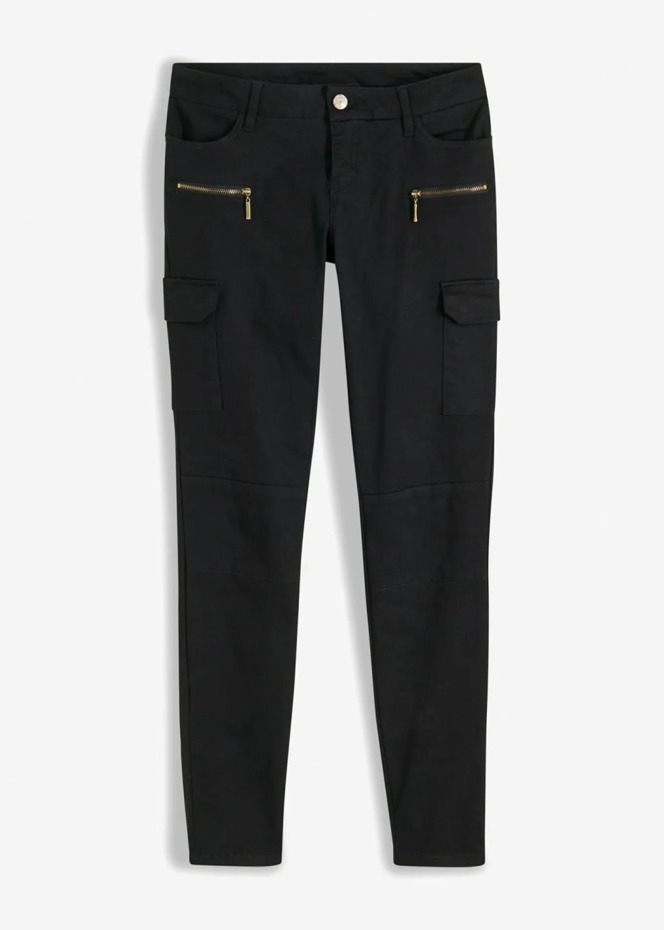 Pantalón cargo en mezcla de algodón elástico